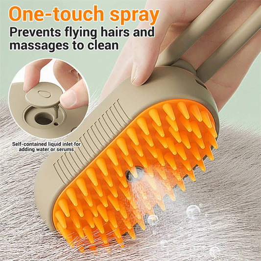 Cat Steam Brush Steamy Dog Brush 3 In 1 Electric Spray